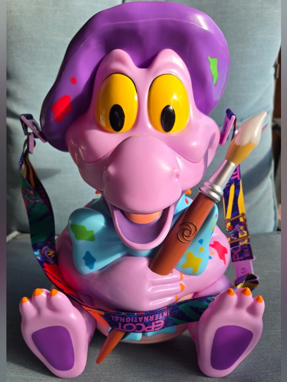 Figment Artist Popcorn Bucket 2026 EPCOT Festival of the Arts Light Up Brush New